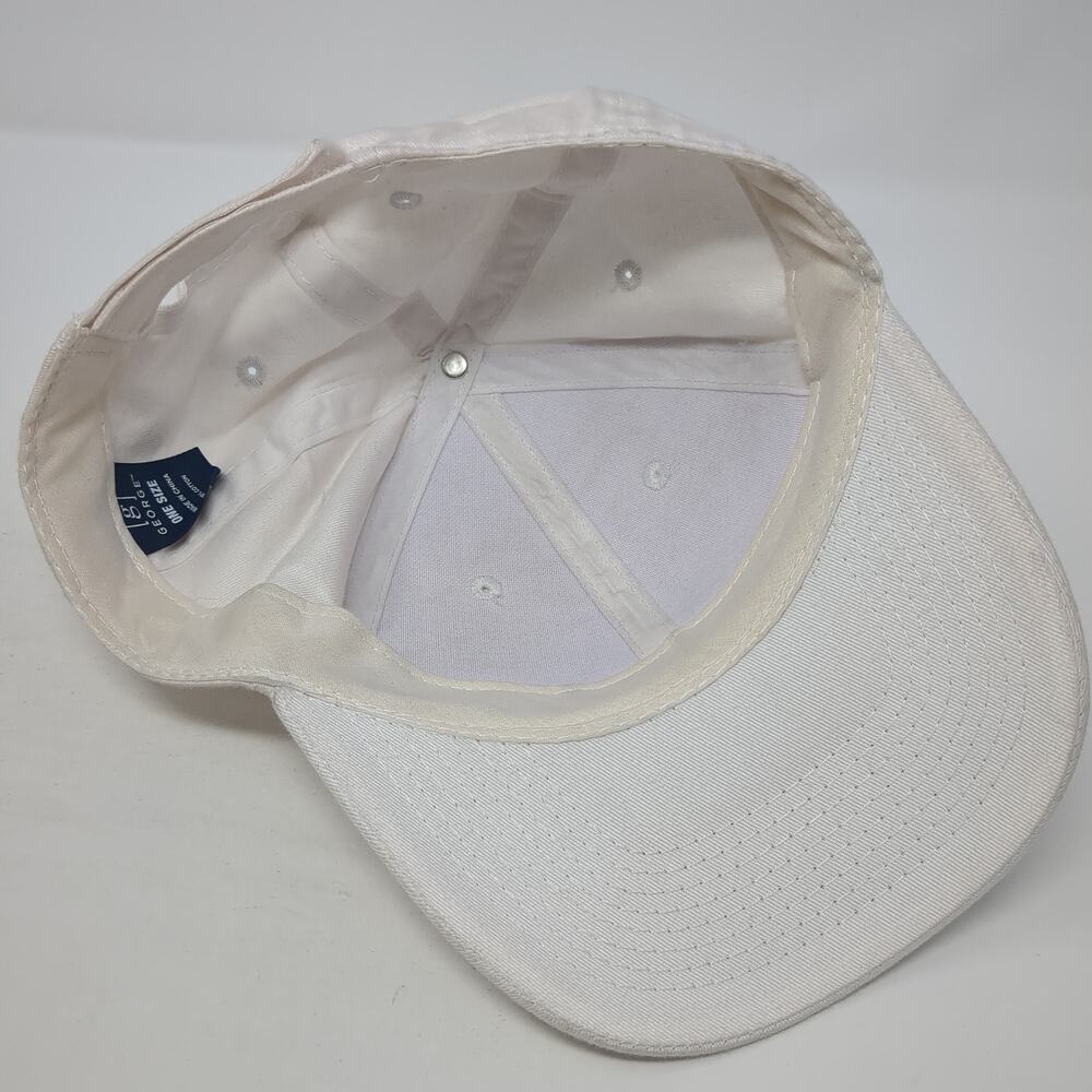 George Strapback Hat White One Size Solid Adjusta… - image 6